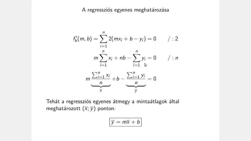 Lineáris Regresszió - grinTube