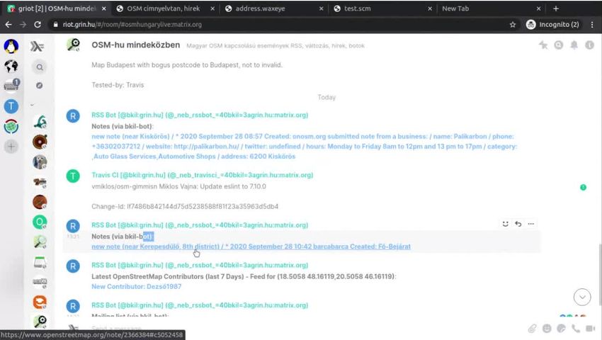 bkil: OSM Mindeközben és az OSM RSS juggler #MagyarOSM - grinTube